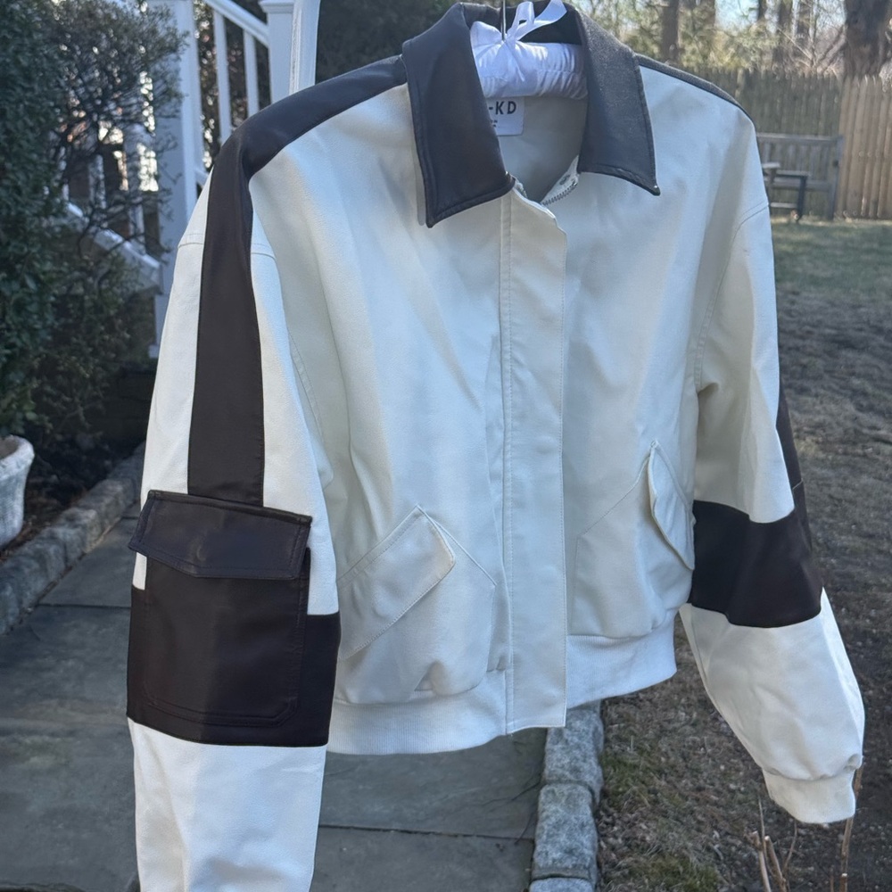 Women’s White and Brown Jacket